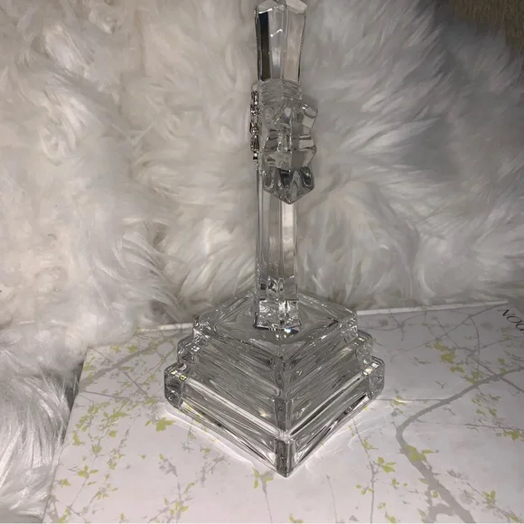 Beautiful Crystal Cross with Ruby Stone Center - Picture 2 of 7